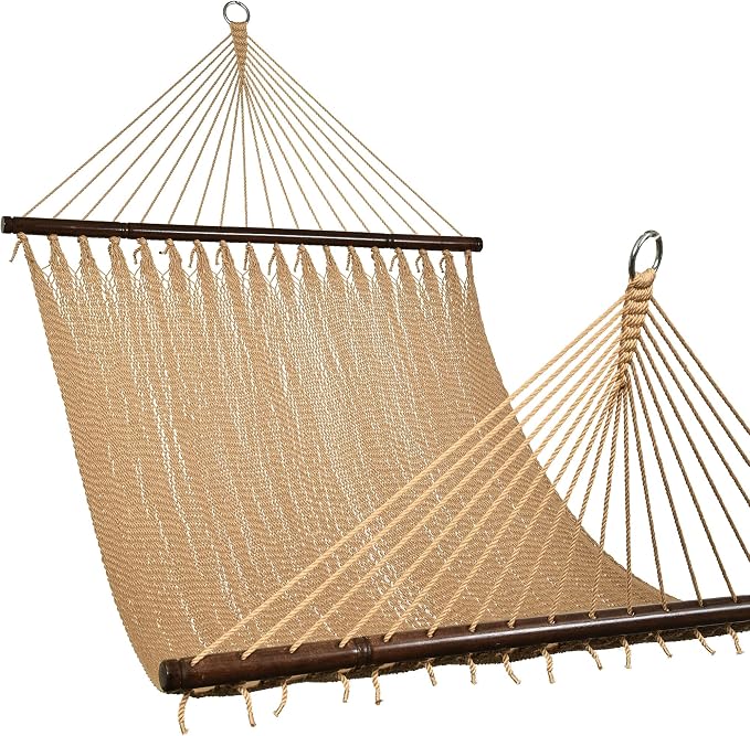 Lazy Daze Hammocks 10.5 FT Double 2 Person Caribbean Rope Hammock, Hand Woven by LazyDazeHammocks