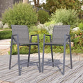 Outdoor Bar Stools Set of 2, Bar Height Chairs by Home
