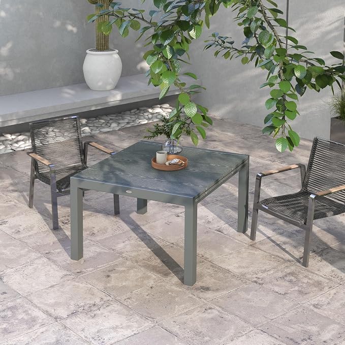 Outsunny Extendable Outdoor Dining Table, Rectangle Expandable Patio Table - Image 7