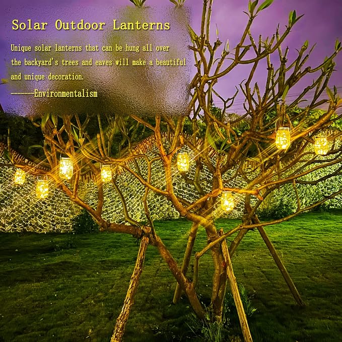 Cooo 12 Pack Gifts for Him Her Solar Lanterns Outdoor Waterproof Upgraded - Image 3