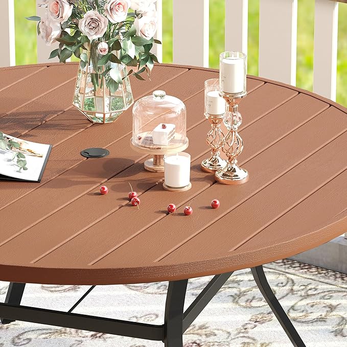 VICLLAX 63" Outdoor Round Patio Table - Image 7
