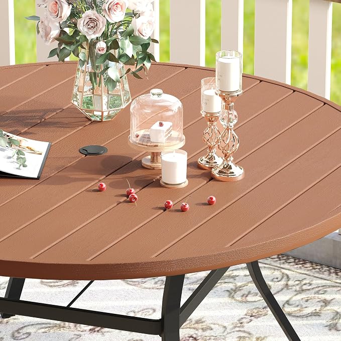 VICLLAX 50" Outdoor Round Patio Table - Image 7
