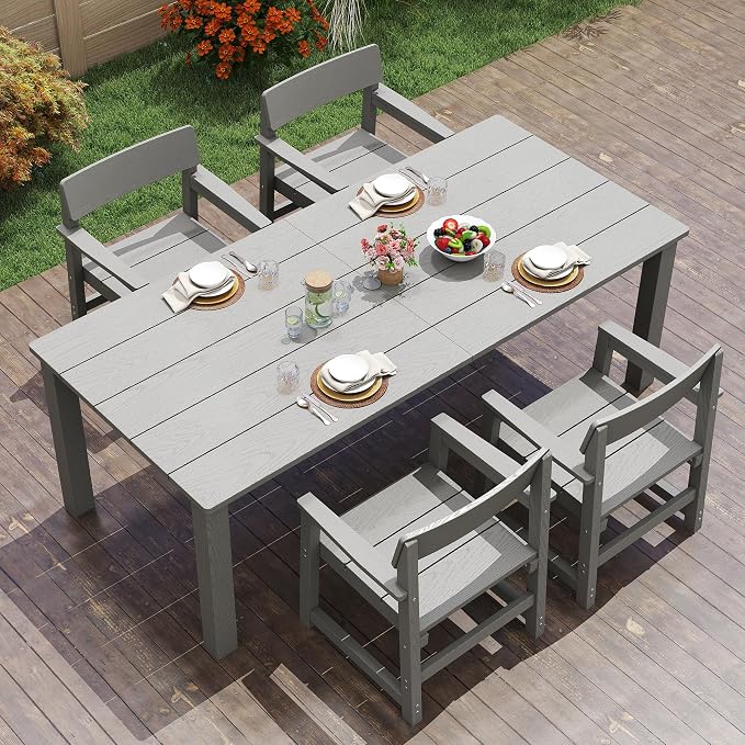 5-Piece HIPS Patio Dining Set for 4 Person Outdoor Dining Sets by JOCOEVOL