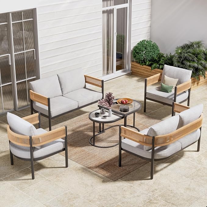 Grand patio 6-Piece Wicker Outdoor Furniture Set by GrandPatio