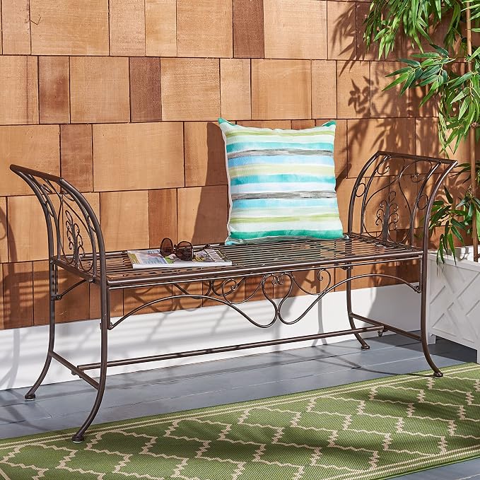 Safavieh PAT5016B Outdoor Collection Adina Rustic Brown Wrought Iron 51-inch - Image 2