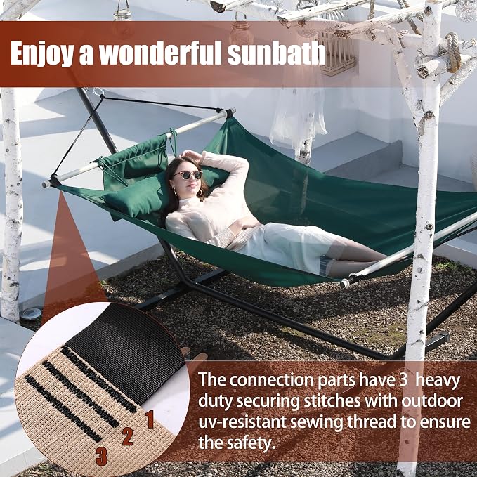 TegerDeger Anti-flip 12FT Hammock Large Hammock 450LB Capacity - Image 4