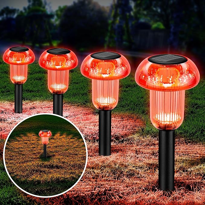Easter Solar Pathway Lights Outdoor Decorative 4 Pack, Valentines Day Halloween - Image 8