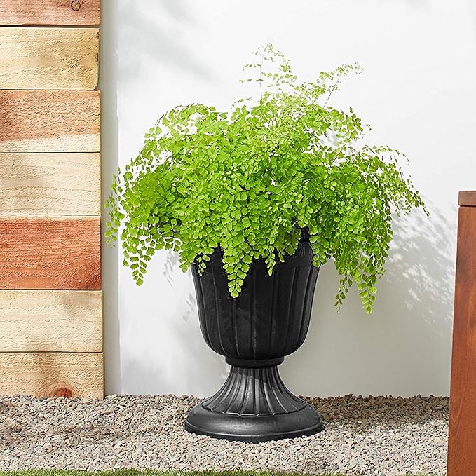 Arcadia Garden Products PL10BK Classic Traditional Plastic Urn Planter - Image 4