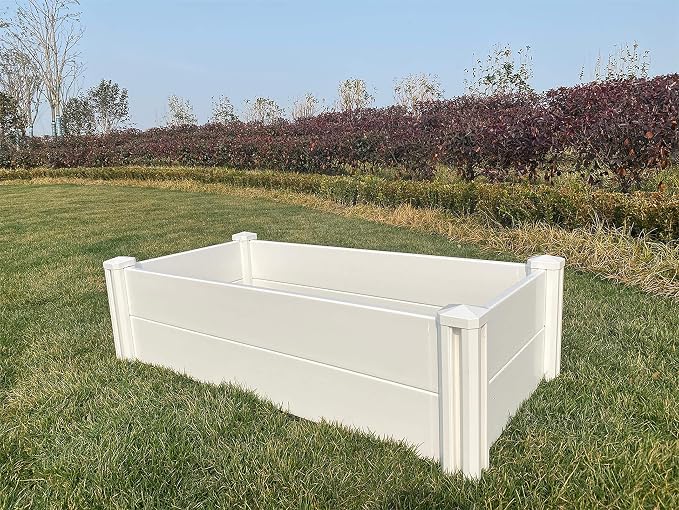 4' x 2' Vinyl Raised Garden Bed Screwless Planter Box - Image 3