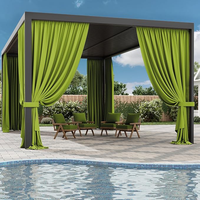 Gazebo Universal Replacement Privacy Curtain, 4-Panels Sidewall Curtains - Image 6