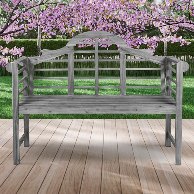 JONATHAN Y BNH103B Lutyens 51.2" 3-Seat Arched 600-Lbs Support Acacia Wood - Image 5