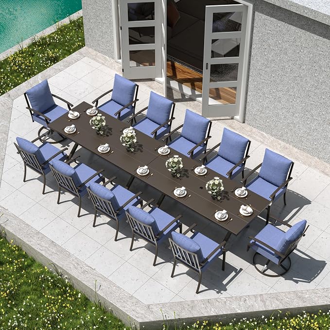 Kullavik 14 PCS Outdoor Dining Table Set by KULLAVIK