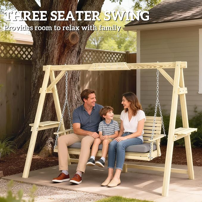 Outsunny 3 Seat Porch Swing - Image 3