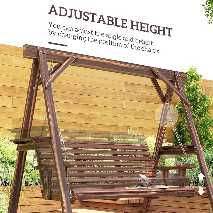 Outsunny 3 Seat Porch Swing - Image 5