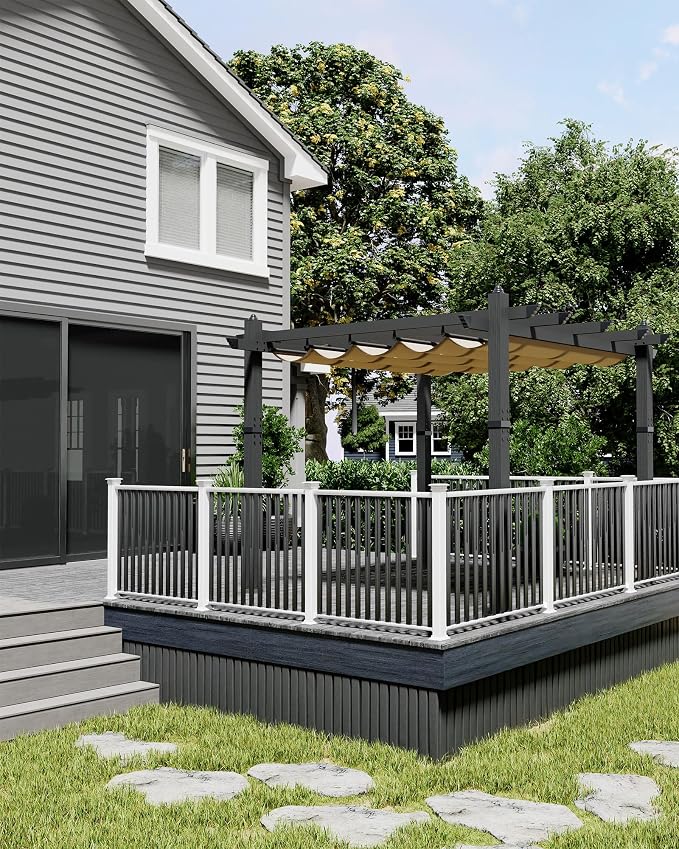 10x10 Ft Outdoor Pergola Metal Gazebo by KYBOLT