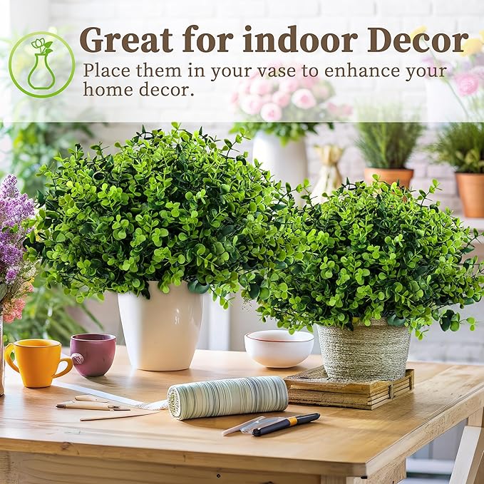 20 Bundles Artificial Greenery Boxwood Plants, Fake Plant - Image 4