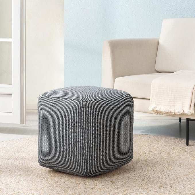 Anji Mountain 100% Handmade & Handcrafted Comfortable Home Décor Pouf Ottoman - Image 2