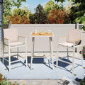 LAUSAINT HOME 3-Piece Patio Bar Set, All Weather Textilene Bar Height Table and by LAUSAINTHOME