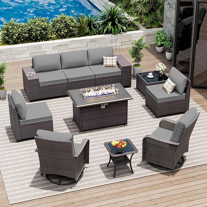 10 Pieces Patio Furniture Set by ASJMR