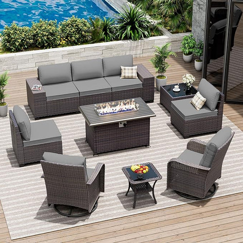 10 Pieces Patio Furniture Set by ASJMR