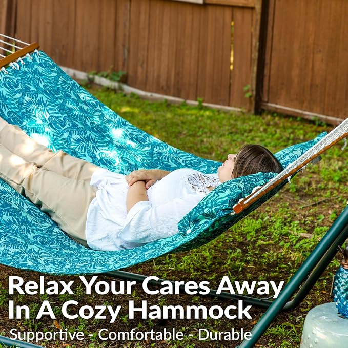 Sunnydaze Quilted Outdoor Hammock - Image 4