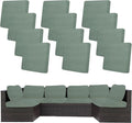 12Pcs Stretch Patio Cushion Covers, Outdoor Couch Covers Replacement, Outdoor by BIETYONE