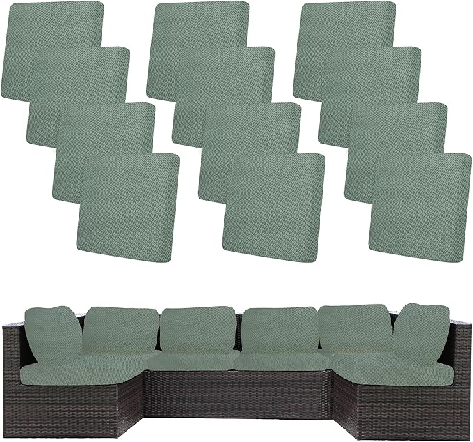 12Pcs Stretch Patio Cushion Covers, Outdoor Couch Covers Replacement, Outdoor by BIETYONE