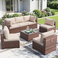 Amopatio Patio Furniture Set 7 Pieces Patio Conversation Set Outdoor Sectional by Amopatio