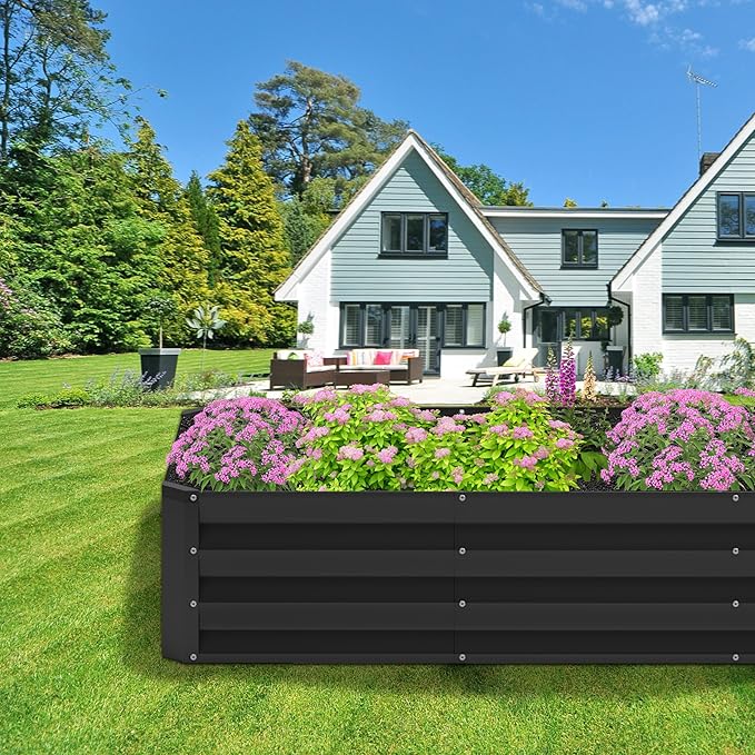 2PCS 4x2x1FT Galvanized Raised Garden Bed, Planter Raised Beds-Metal Garden Box - Image 8