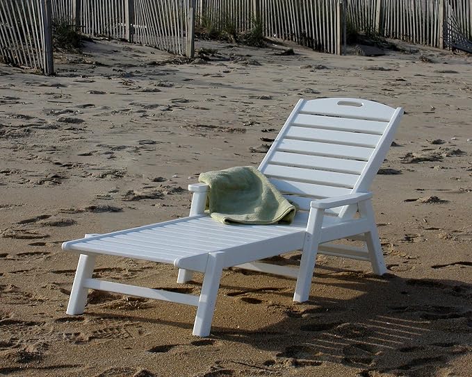 POLYWOOD NCC2280MA-P Nautical Arms Chaise - Image 2