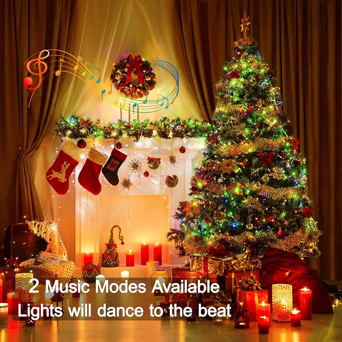 Brizled RGB Christmas Lights, 66ft 200 LED Color Changing Christmas Light - Image 5