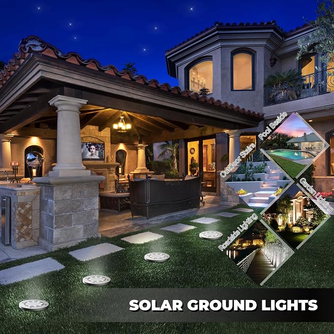 Solar Lights Outdoor 16 Pack, Solar Garden Outdoor Waterproof Pathway Lights - Image 3