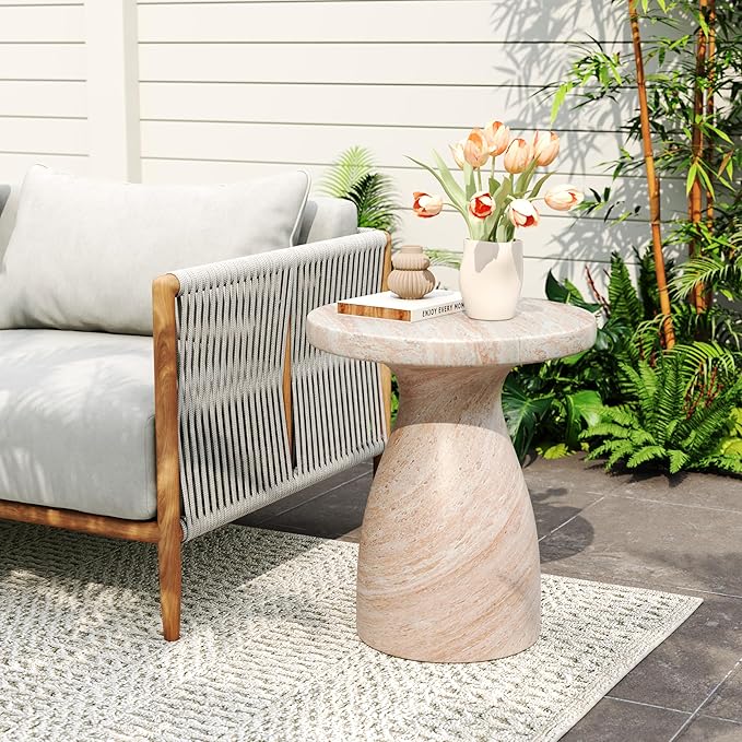 Christopher Knight Home Jayme 22.5" Indoor Outdoor Round Top Accent Side Table by ChristopherKnightHome