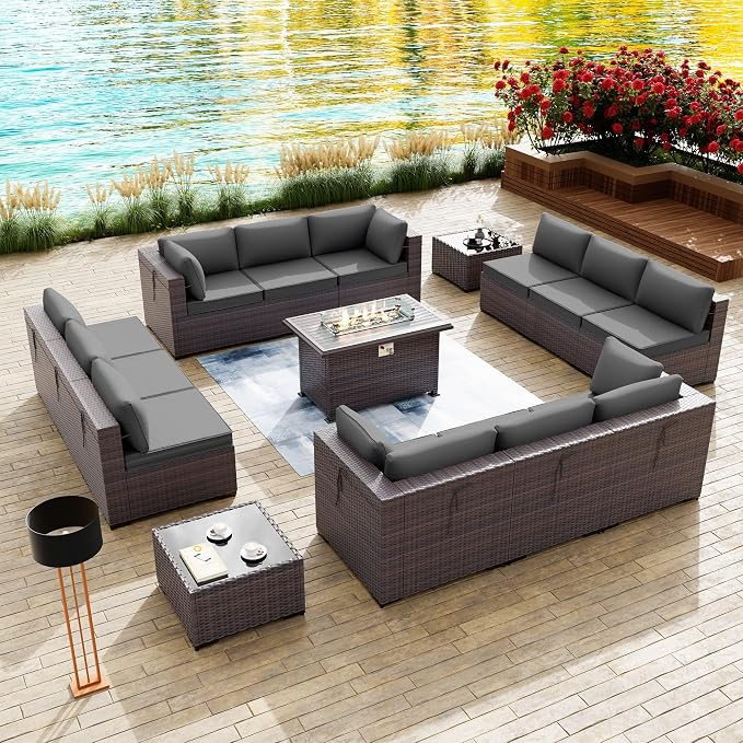 Kullavik 15 Pieces Outdoor Patio Furniture Set by KULLAVIK