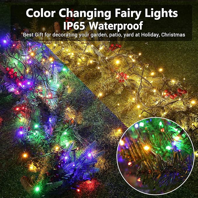 Joomer Color Changing Christmas Lights, 2 Pack Total 144FT 400 LED 12 Modes - Image 5