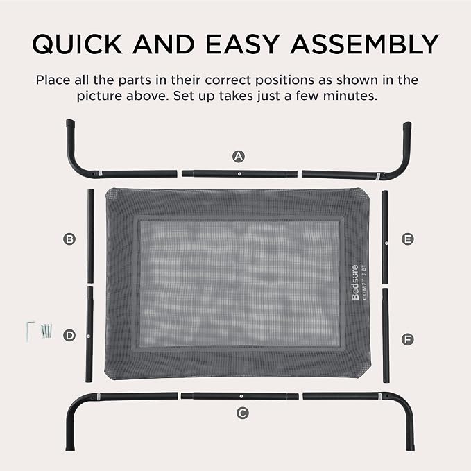 Bedsure Outdoor Elevated XL Dog Bed, Portable Indoor & Outdoor Cooling Raised - Image 7