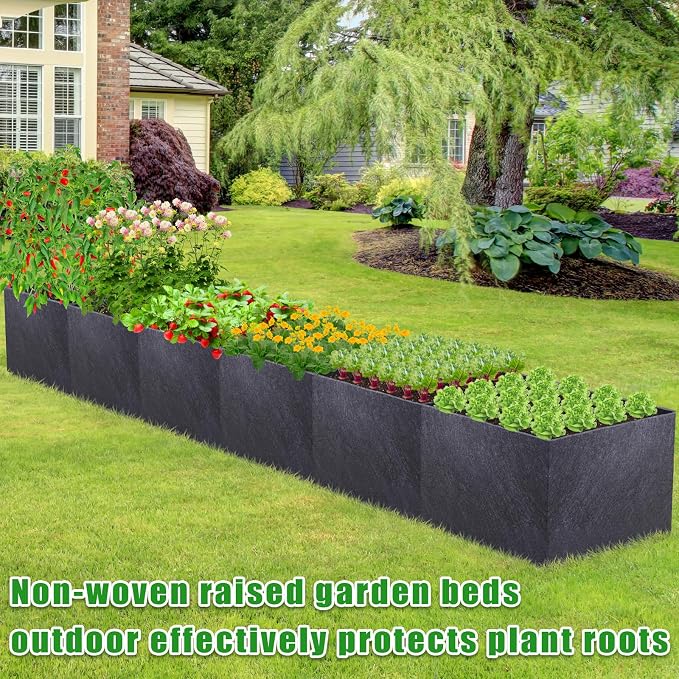 POILKMNI 12x2x1ft Fabric Raised Garden Bed - Image 7