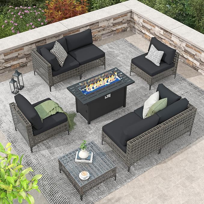 Patiorama 8 Piece Wicker Patio Furniture Set by Patiorama