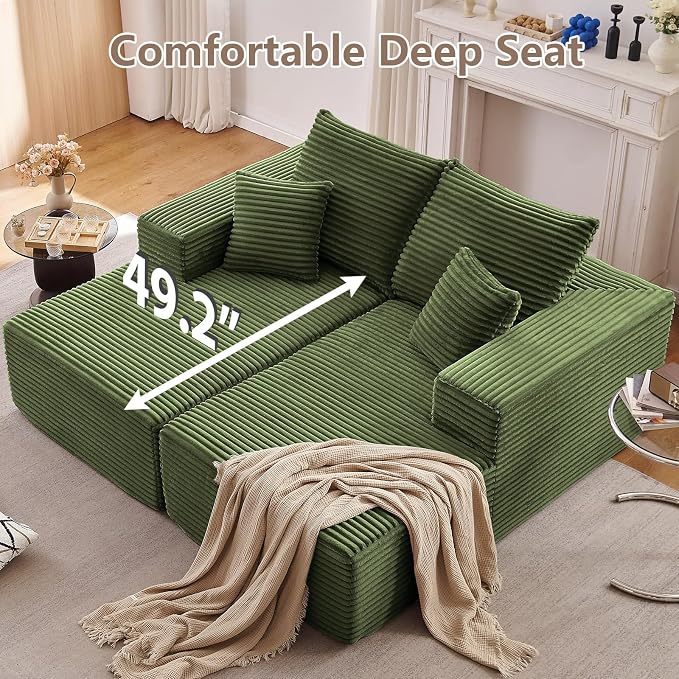 Oversized Double Chaise Lounges Indoor, Upholstered Boneless Cloud Stupendous - Image 4