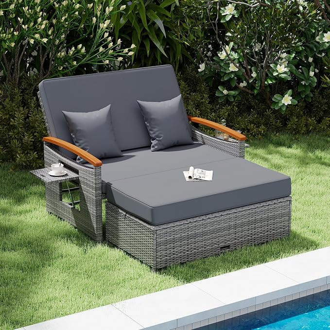 Tangkula Patio Rattan Daybed - Image 2