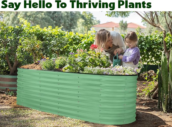 Plant & Plot Galvanized Raised Garden Beds Outdoor // 6×2×2 ft Planter Raised - Image 4