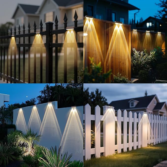 Peasur Solar Fence Lights Outdoor, 12 Pack Step Light Solar Powered, Waterproof - Image 5