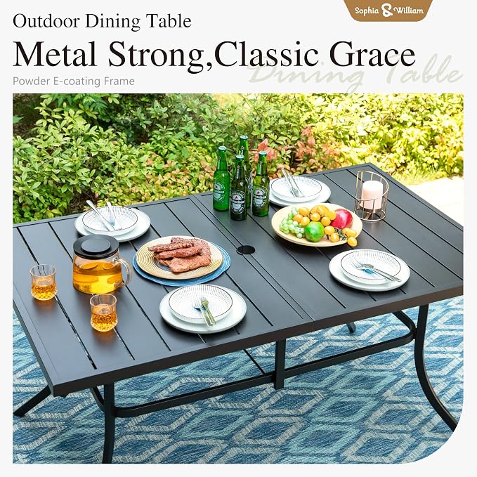 Sophia & William Patio Table and Chairs Set, Outdoor Dining Set - Image 5