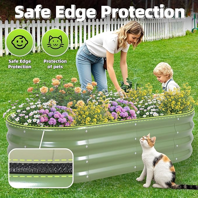 G GOOD GAIN Galvanized Metal Raised Garden Bed Kit - Image 4
