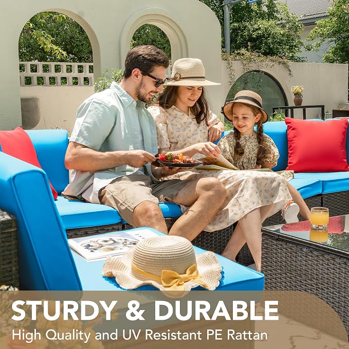 Devoko Patio Furniture Sets 6 Pieces Outdoor Sectional Rattan Sofa Manual - Image 5
