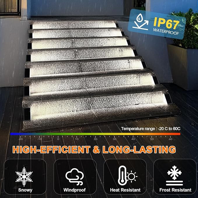 LED Solar Step Lights Waterproof Outdoor Stair Lights, Solar Deck Light Outdoor - Image 2