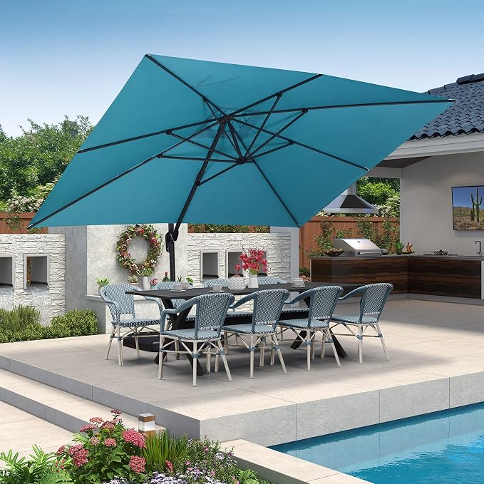 PURPLE LEAF 9 Pieces Outdoor Dining Set Patio Furniture Set - Image 9