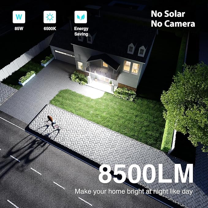 85W Motion Sensor Outdoor Light, 8500LM Ultra-Bright LED Security Light - Image 4