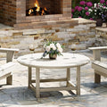 WestinTrends Malibu Low Outdoor HDPE Round Patio Coffee Table by WestinTrends