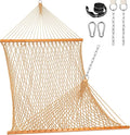 Lazy Daze Hammocks Double Rope Hammock, 2 Person Traditional Outdoor Hand Woven by LazyDazeHammocks